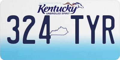 KY license plate 324TYR