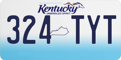 KY license plate 324TYT
