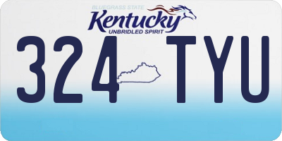 KY license plate 324TYU