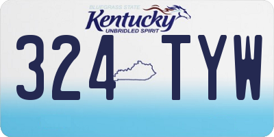 KY license plate 324TYW