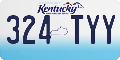 KY license plate 324TYY
