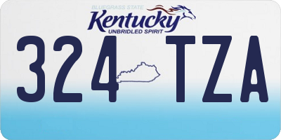 KY license plate 324TZA