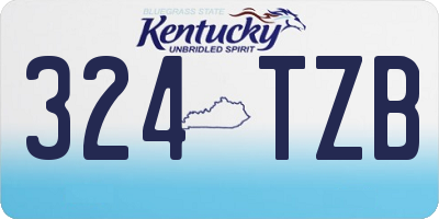 KY license plate 324TZB