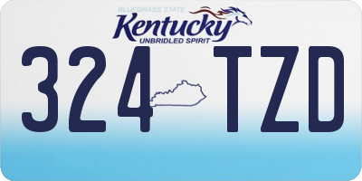 KY license plate 324TZD