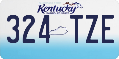 KY license plate 324TZE