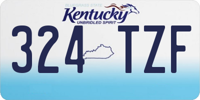 KY license plate 324TZF