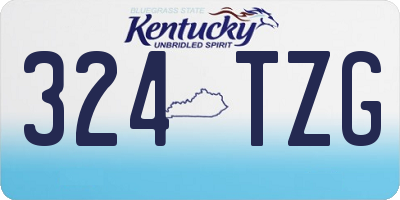KY license plate 324TZG