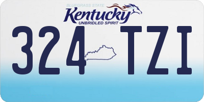 KY license plate 324TZI