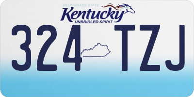 KY license plate 324TZJ