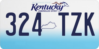 KY license plate 324TZK
