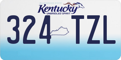 KY license plate 324TZL