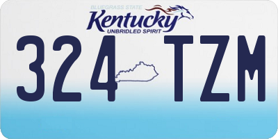 KY license plate 324TZM
