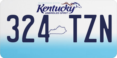KY license plate 324TZN