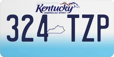 KY license plate 324TZP