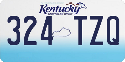 KY license plate 324TZQ