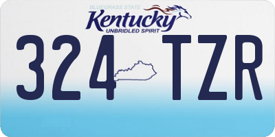KY license plate 324TZR