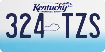KY license plate 324TZS