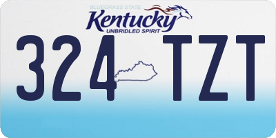 KY license plate 324TZT