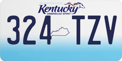 KY license plate 324TZV
