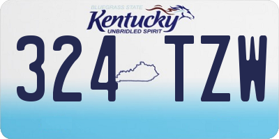 KY license plate 324TZW