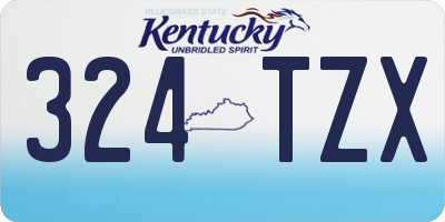 KY license plate 324TZX