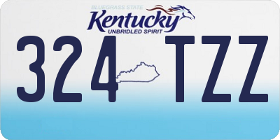 KY license plate 324TZZ
