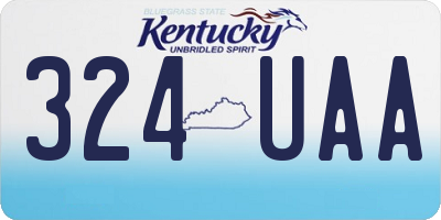 KY license plate 324UAA
