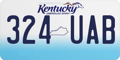 KY license plate 324UAB