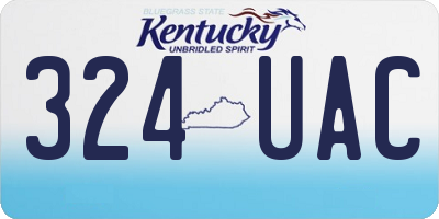KY license plate 324UAC