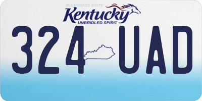 KY license plate 324UAD