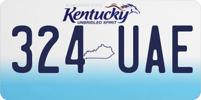 KY license plate 324UAE