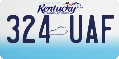 KY license plate 324UAF