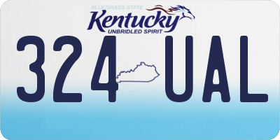 KY license plate 324UAL