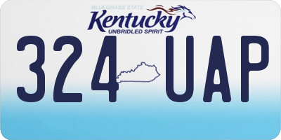 KY license plate 324UAP