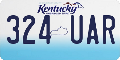 KY license plate 324UAR