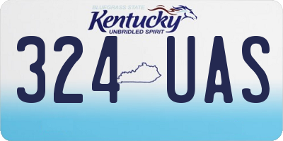 KY license plate 324UAS
