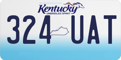 KY license plate 324UAT