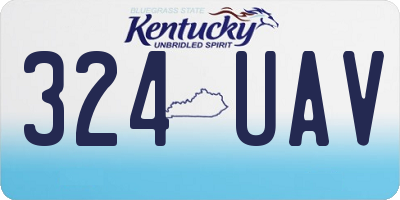 KY license plate 324UAV