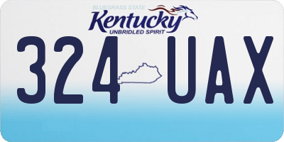KY license plate 324UAX