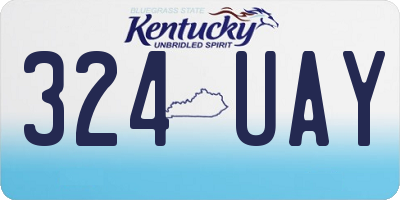 KY license plate 324UAY