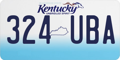 KY license plate 324UBA