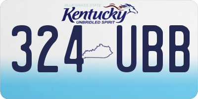 KY license plate 324UBB