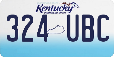 KY license plate 324UBC
