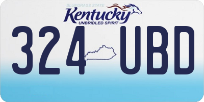 KY license plate 324UBD