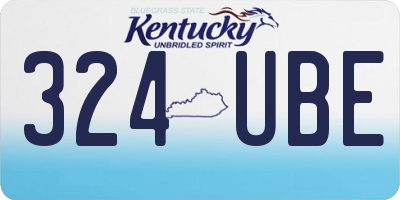 KY license plate 324UBE