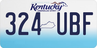 KY license plate 324UBF