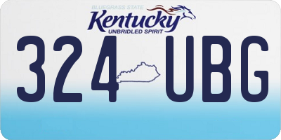 KY license plate 324UBG