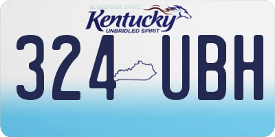 KY license plate 324UBH