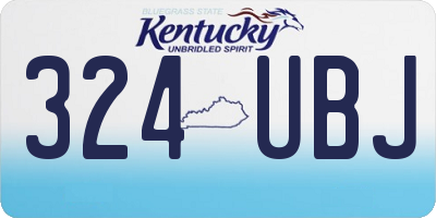 KY license plate 324UBJ