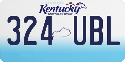 KY license plate 324UBL